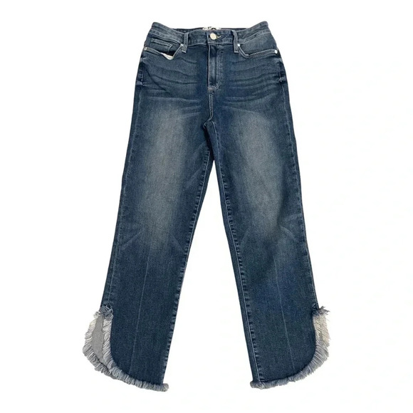 PAIGE Hoxton Straight High Rise Ankle Frayed Curved Bottom Hems Women’s Size 29 - Picture 16 of 16